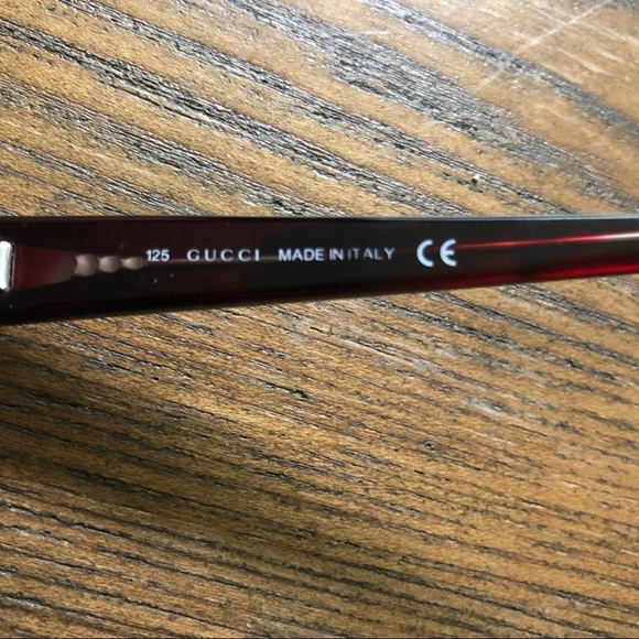 Gucci Eyeglasses Women  Burgundy Italy 125 - Picture 9 of 10